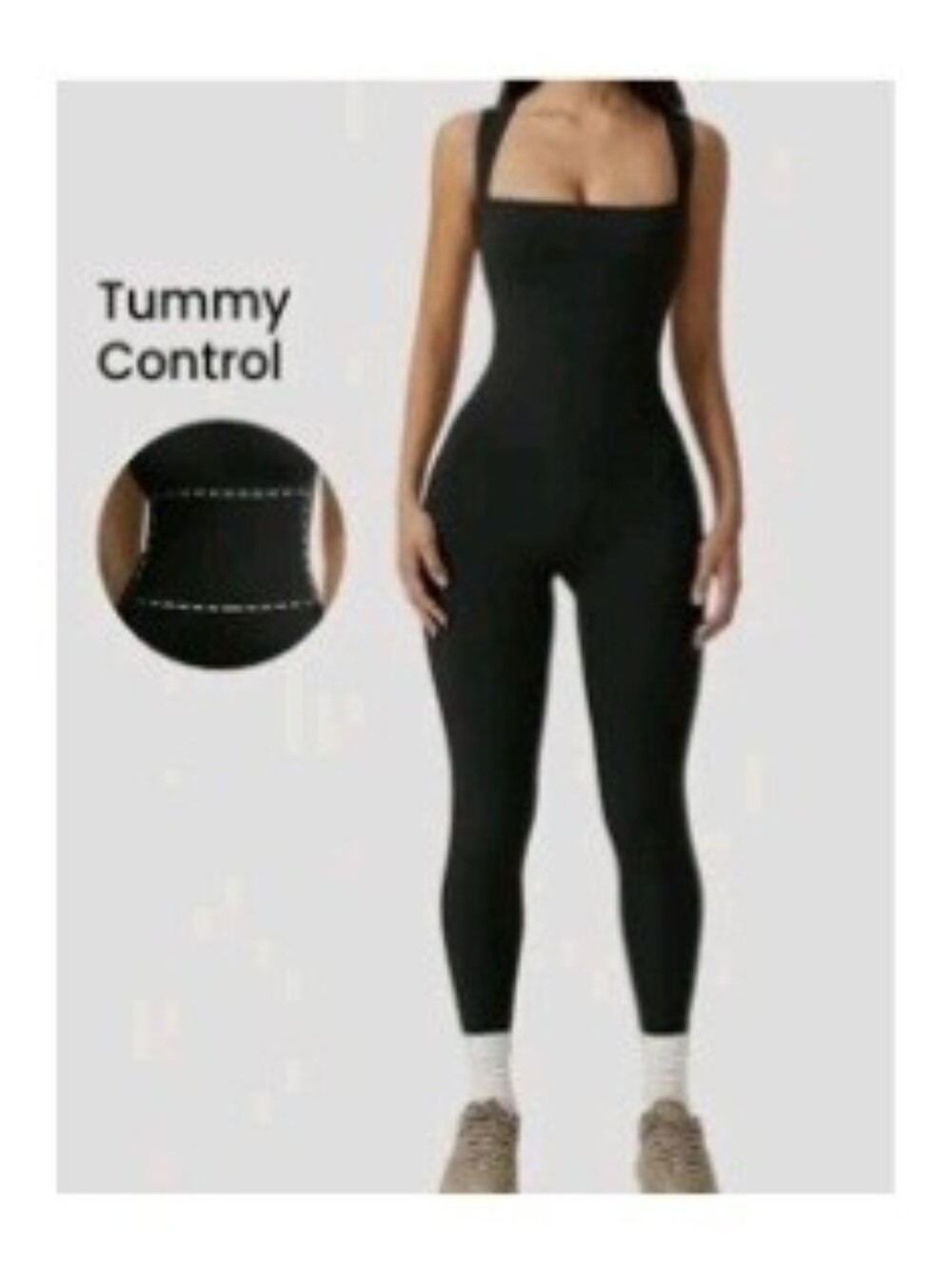 Tummy Control Black Women's Jumpsuit